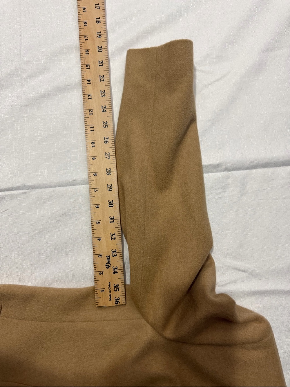 Camel Hair Blazer Made in Italy Stand Collar Jacket Talbots Petites 8 Women VTG - Picture 8 of 12